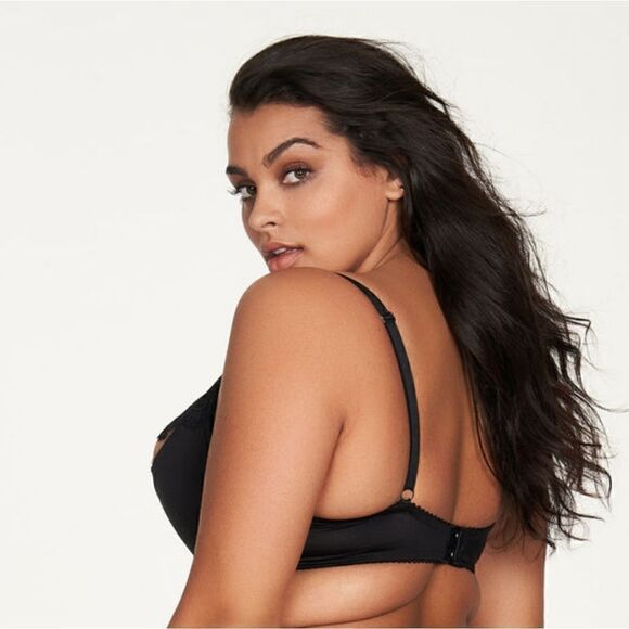 Frederick’s of Hollywood Eloise Underwire Full Figure Bra Black NWT Size 34D - Picture 3 of 4